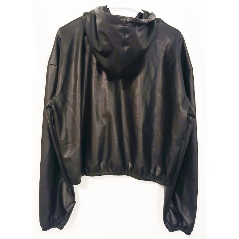 FABLETICS Vegan Leather Hoodie L - Picture 6 of 7